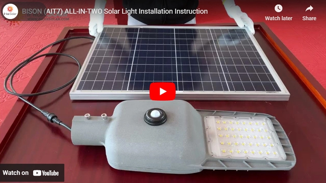 Instrucción de instalación de farola solar todo-en-dos BISON (AIT7)