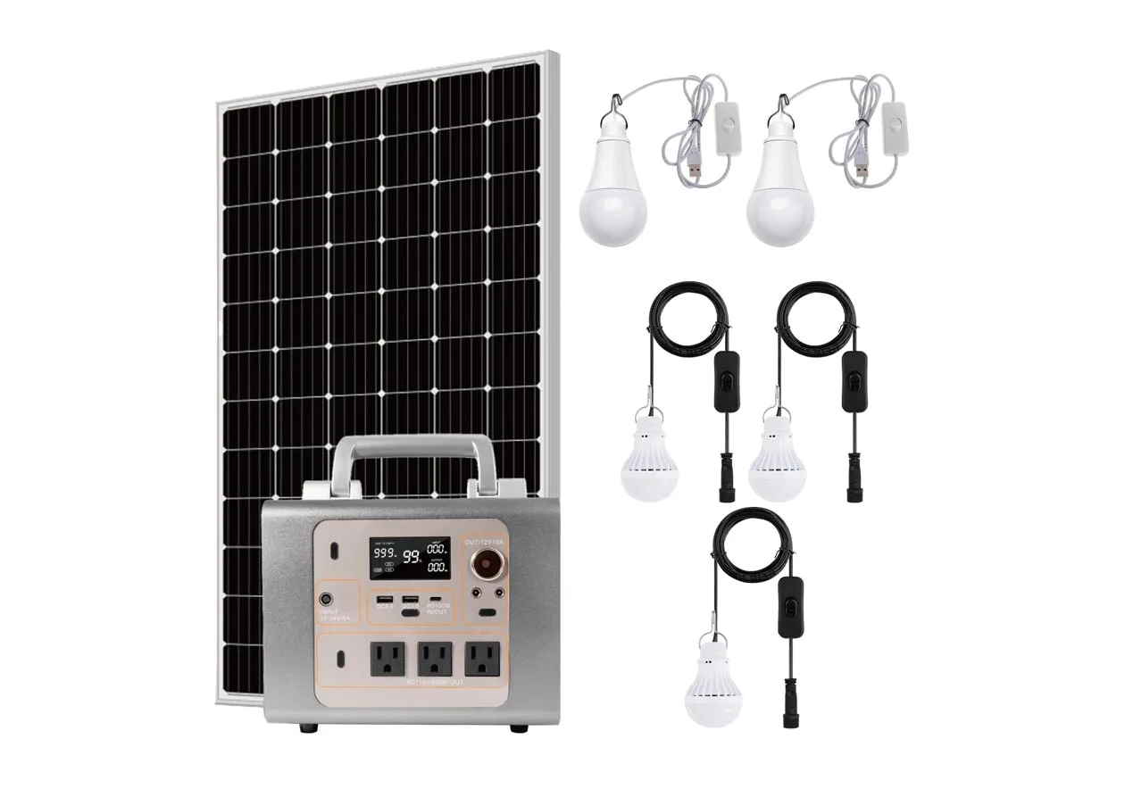 portable solar panel kit with battery and inverter