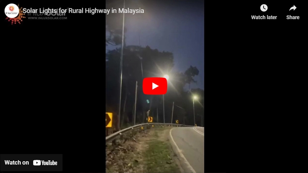Luces solares para la carretera rural en Malasia