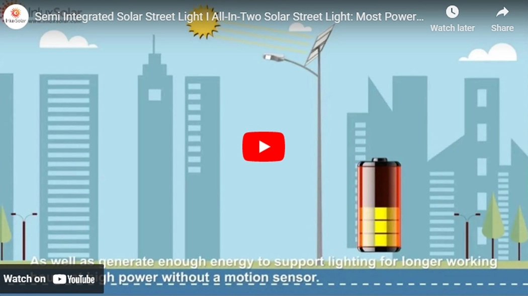 Luz de calle solar semiintegrada I Luz de calle solar todo en dos: la solución más potente (2022)